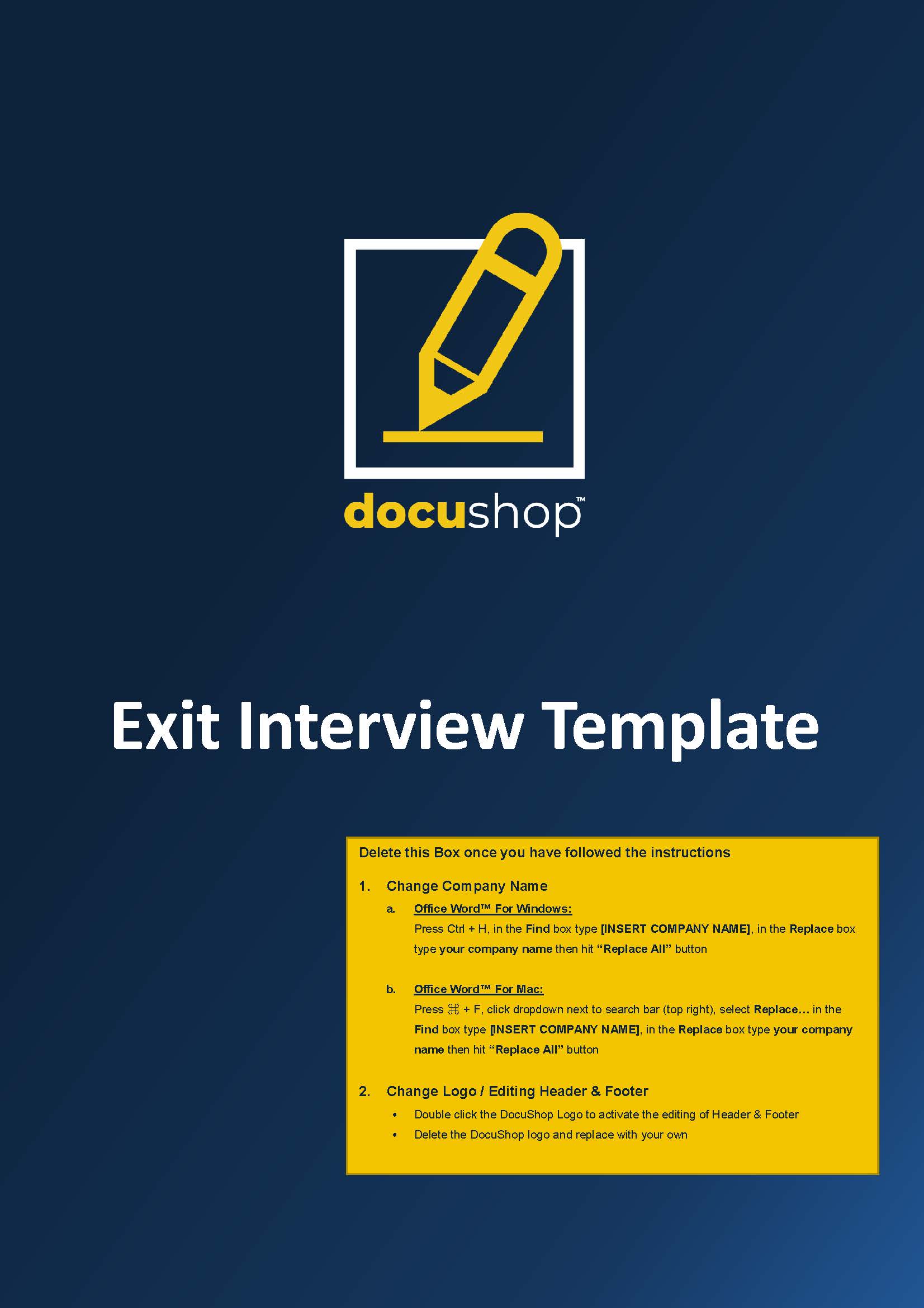 Compnay Exit Interview Example Exit Interview Template – docushop