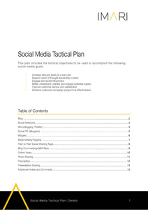 Social Media Tactical Plan