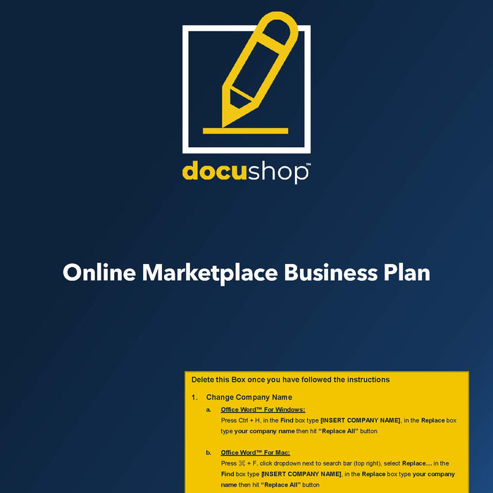 Online Marketplace Business Plan Template