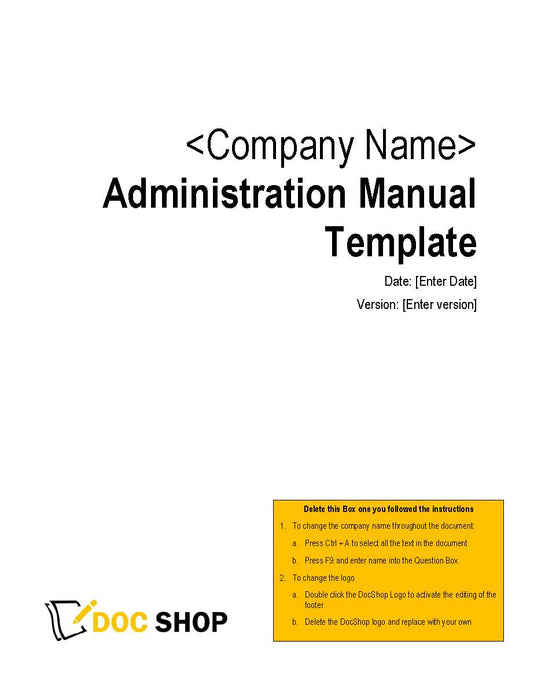 Administration Policies & Procedures Manual
