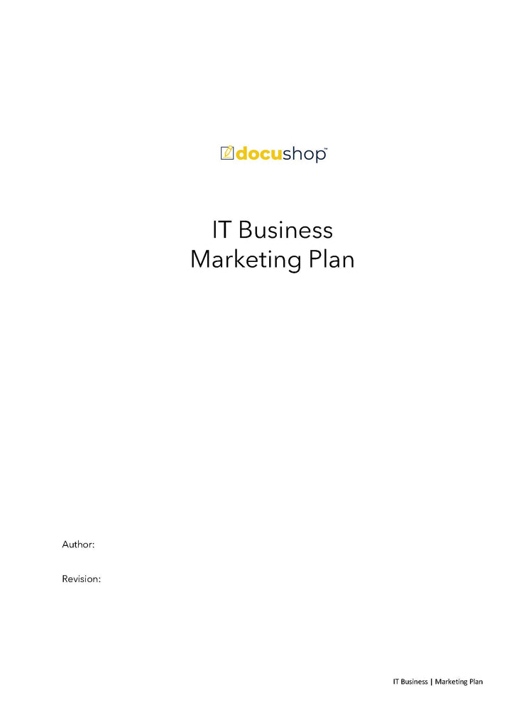 Startup IT Solutions Sales & Marketing Plan Template